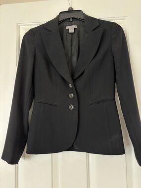 Anne Klein Black Tailored Women's Blazer with Notch Lapel